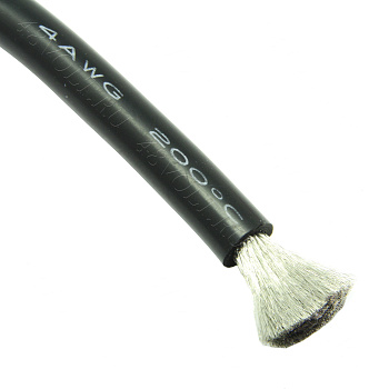 Силиконовый провод 4 awg черный